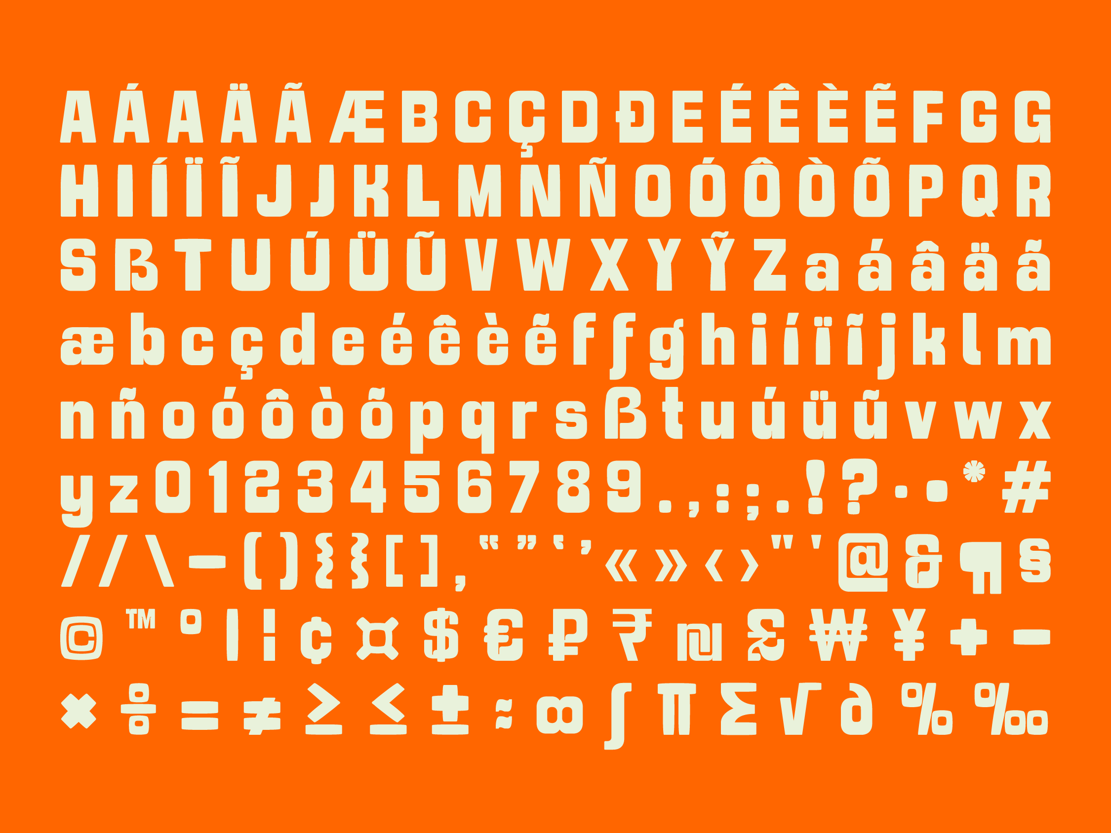 Example of Display Font Development