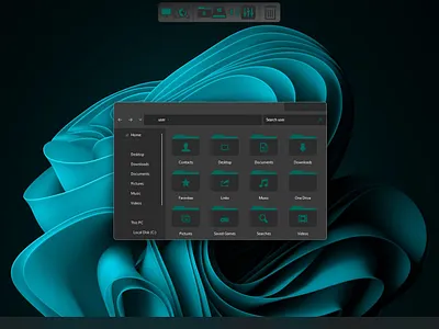 Montra Cyan SkinPack for Windows 11 and 10 graphic design ui
