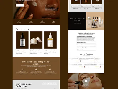 Seraphine Skincare Brand Landing Page landing page landingpage design seraphine skincare skincare landingpage ui ui design uiux uiux design ux ux design