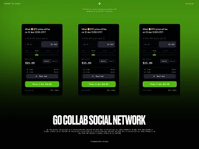 Polymarket | Prediction market BTC | Web3 Crypto | Dark UI bitcoin blockchain btc crypto cryptocurrency dark green polymarket prediction prediction market swap ui web3
