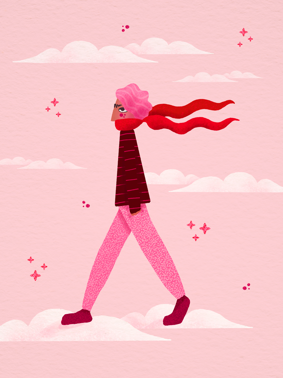 Magazine editorial illustration 2026 Valentine's version dream dreamy editorial fashion illustration happy valentines day heart illustration illustrator love magazine pink pink burgundy pink illustration pink red procreate rose storybook valentine valentines day will you be my valentine