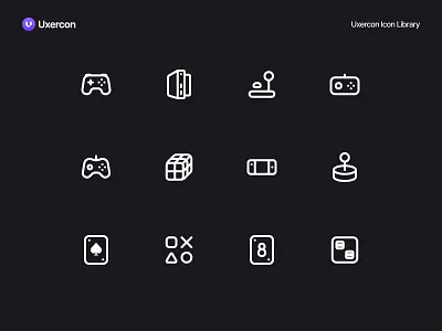 Gaming - Uxercon Icon Library action game animation design figma game game design gaming gaming app gaming icon gaming logo icon icon design iconography logo online game technology ui uiux ux uxercon