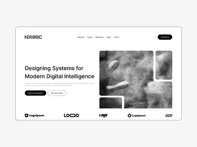 Tech Landing Page 3d 3d animation abstract abstract animation black and white branding clean hero design landing page liquid minimalist motion graphics particle animation simple tech