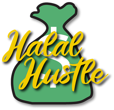 HalalHustle Discord Server Logo bag branding design discord graphic design green illustration logo money server logo typography