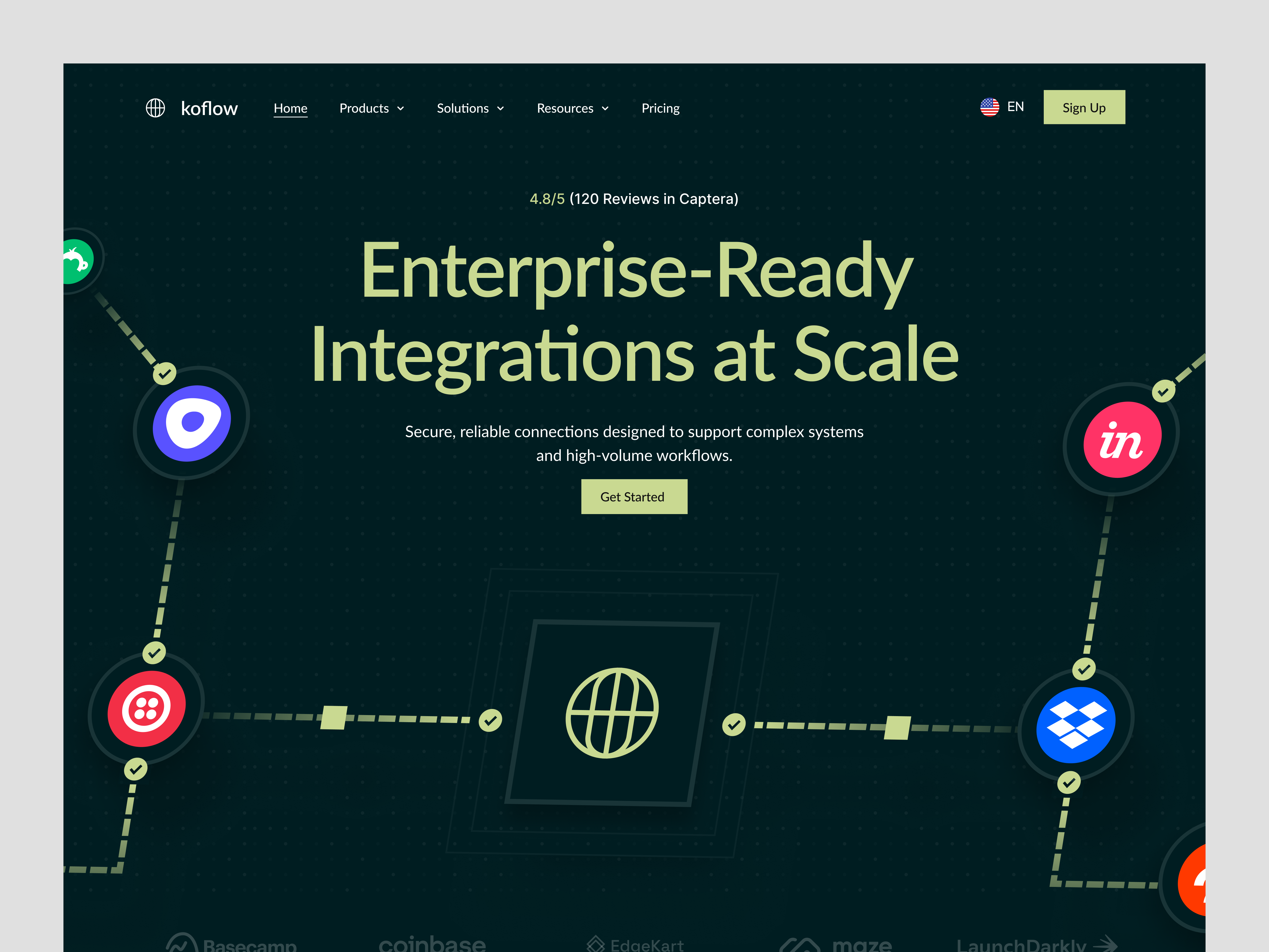 Workflow Automation Integrations Landing Page ai automation ai automation landing page ai workflow automation automation automation operations business company dashboard design integration landing page minimal modern tech company ui ui design ux design website workflow workflow automation