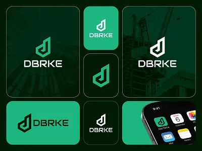 Dbrke - Letter D Building Logo, Home Logo, Real Estate Logo apartment architecture brand identity branding building business company construction corporate d logo design dj graphic design guidelines logo logo design modern property real estate vector