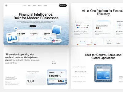 Freepay - Fintech Website Landing Page app b2b branding dashboard design finance fintech illustration landing page minimal saas ui uiux ux design web app web design website