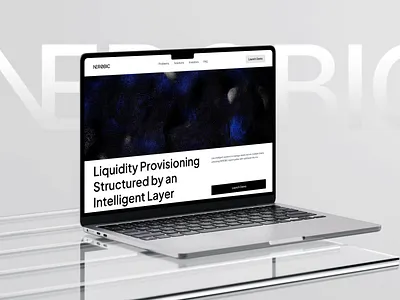 Particle Landing Page 3d 3d modeling 3d render abstract branding clean dark glass hero section landing page liquid minimal particle simple wave website