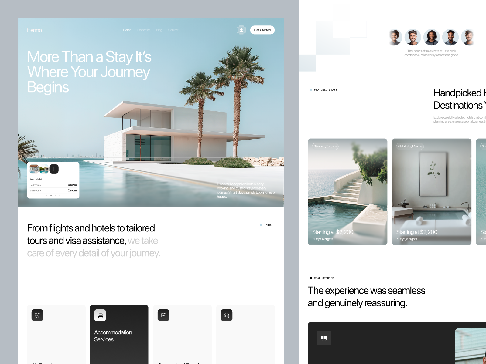 Example of Website UI Design (Concept + 6 Subpages)