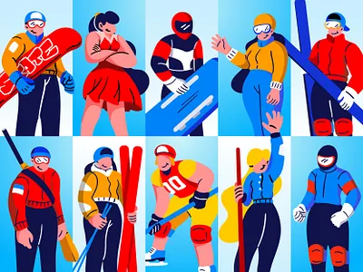 Winter Olympic Milano Cortina 2026 - Sport Characters athlete biathlon champion championship character competition cortina figure skating games illustration milano olympic olympic sports skiing sport winter winter championship winter olympic winter sports