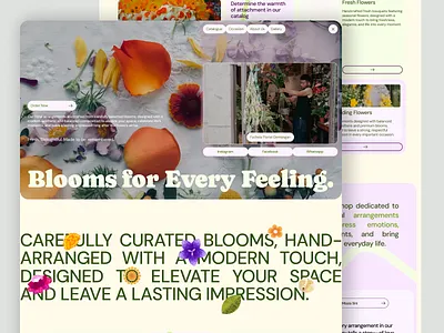 Fuchsia Florist — Modern Flower Shop Website bouquet branding clean design design e commerce website ecommerce floral design florist flowershop landing page minimal online store typography ui uidesign uiux ux uxdesign web design website