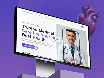 Healthcare Website Homepage - Modern Medical UI UX Design clinic website dashboard design health tech healthcare healthcare ui healthcare website hospital design landing page medical medical website product design saas telemedicine ui ux design web design