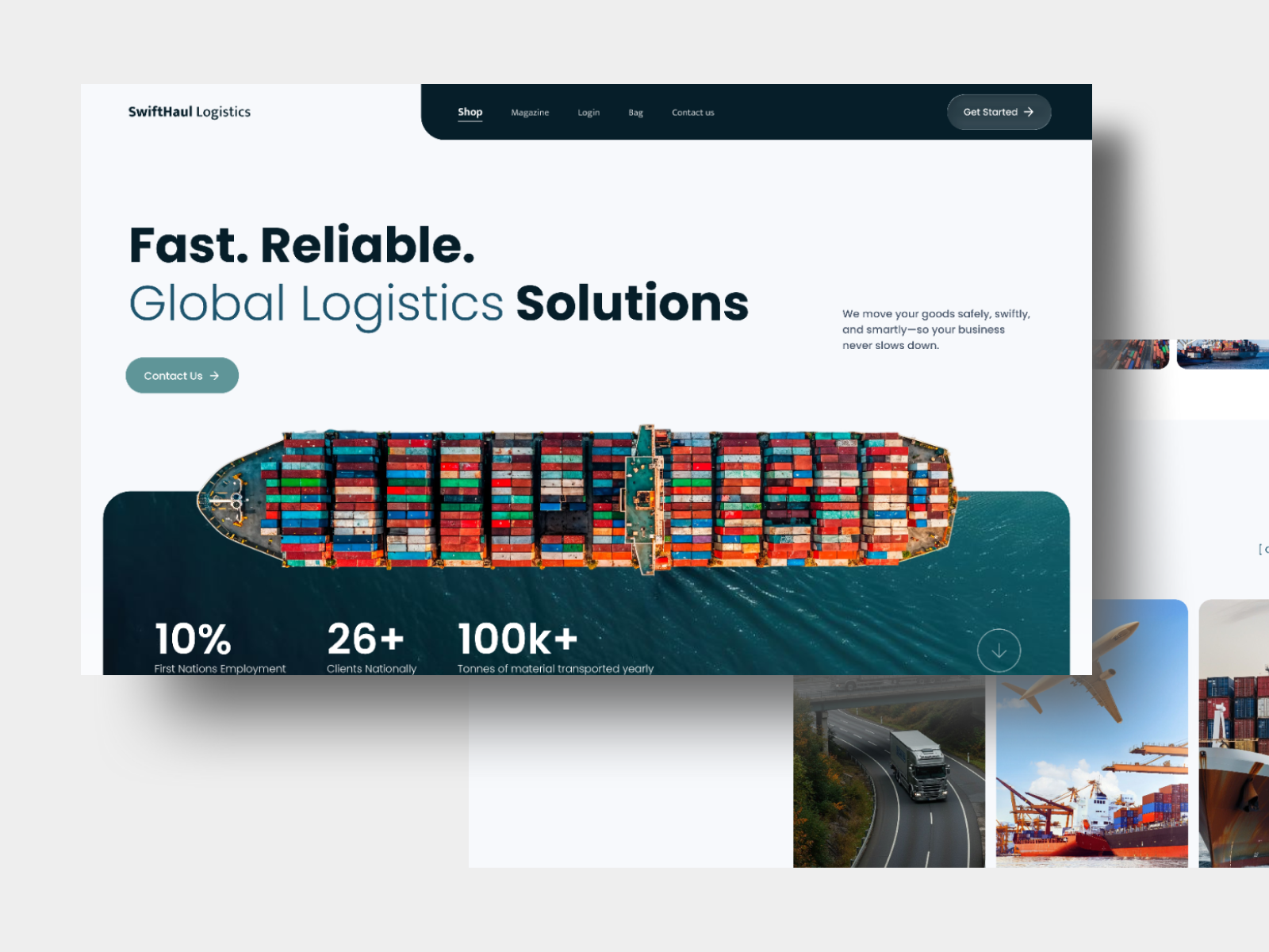 Global Logistics Website Design business website custom wordpress design enterprise website landing page design logistics modern graphics product design ui web design website design website ui wordpress design