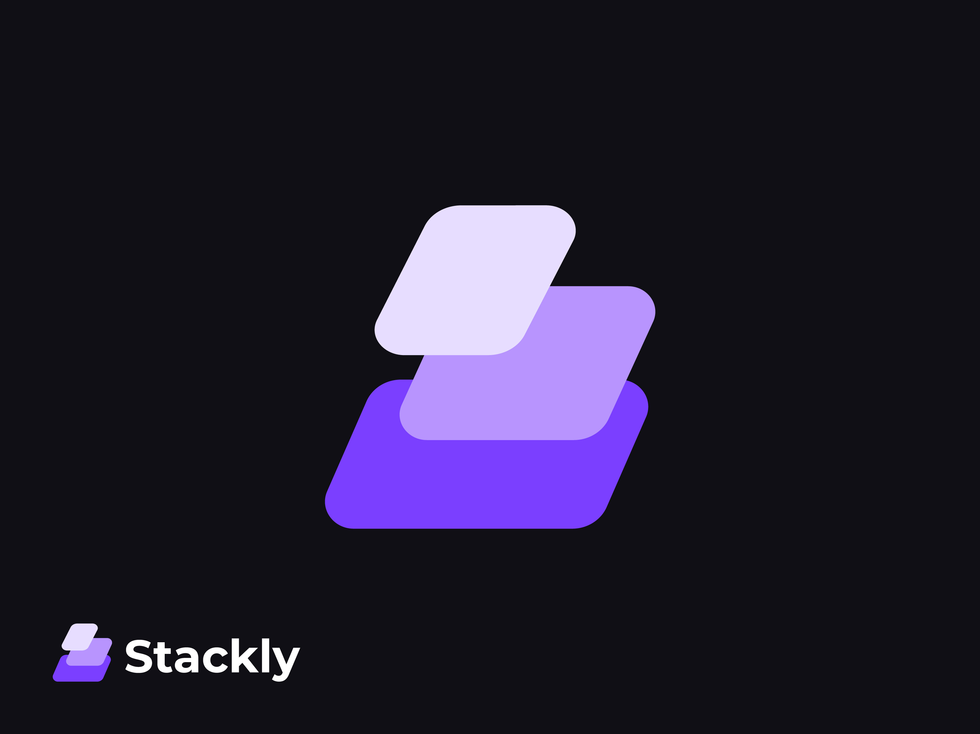 Stackly — Stacked Flow Symbol branding clean crypto fintech flow identity logo logodesign logodesigner mark modern simple stacked stacked flow symbol tech trading