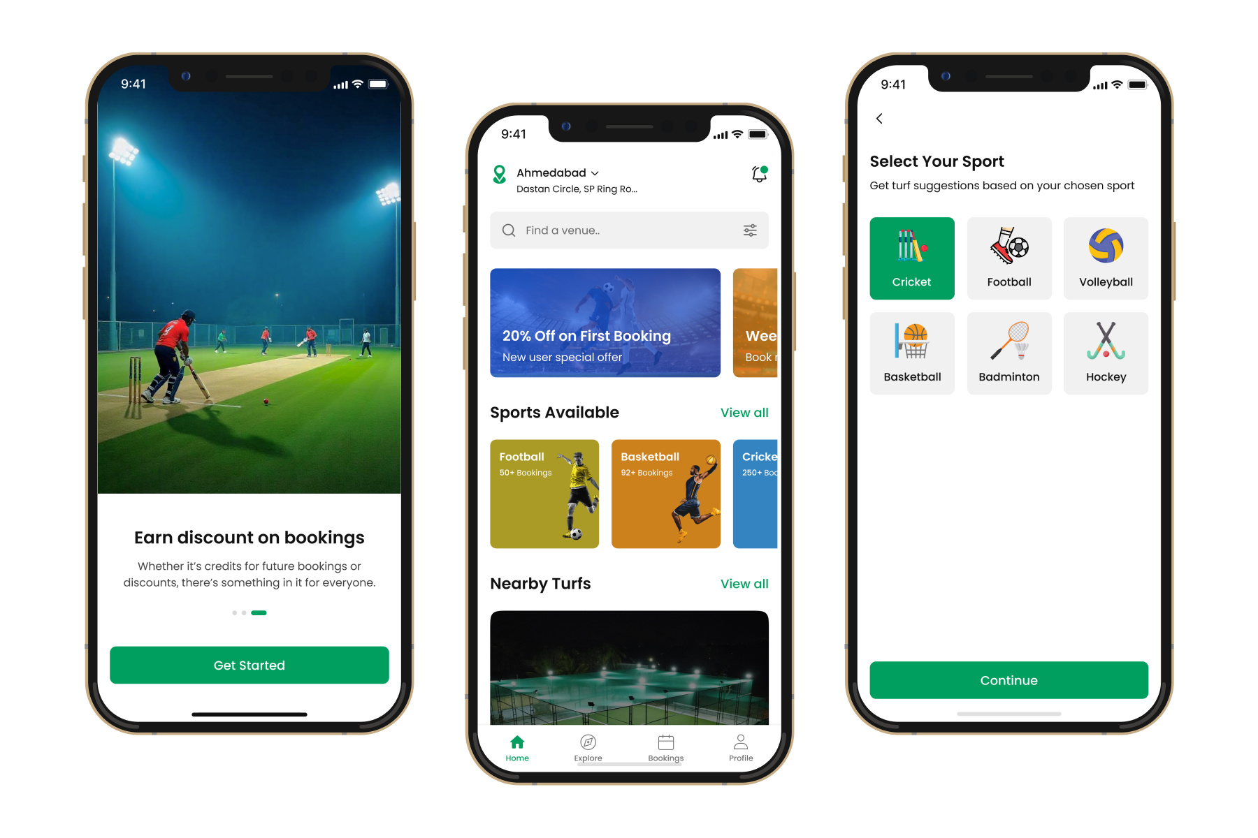 Example of Box Cricket Slot Booking App Design