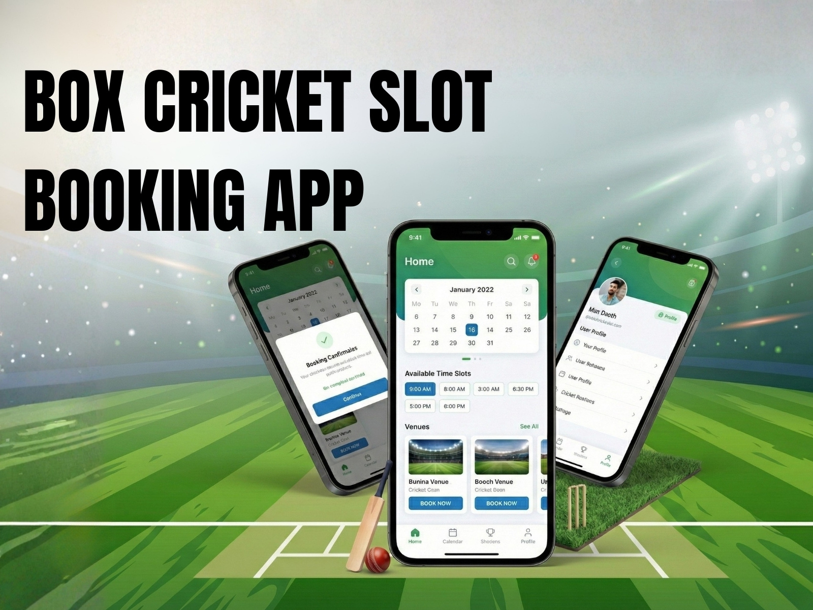 Example of Box Cricket Slot Booking App Design