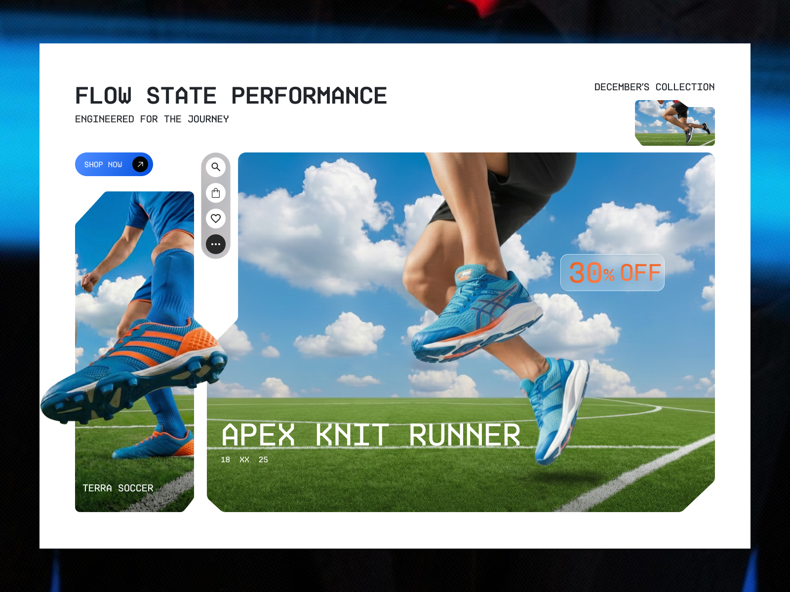 Athletic Footwear E-commerce cleanlayout dailyui ecommerce footwear landingpage minimalism productpage shoes sneakers sport sportswear uidesign uiux webdesign webinterface