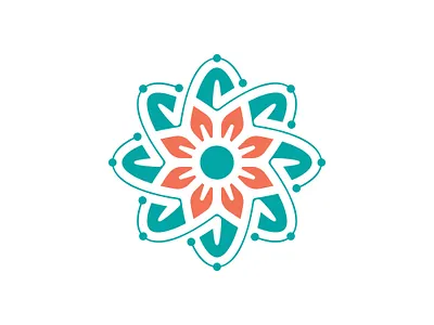 Nature tech logo branding communication connect design floral flower graphic design icon link logo logo design logo designer nature network petal plant symbol technology