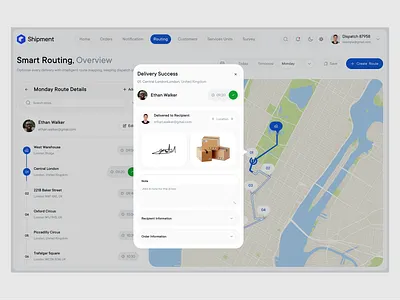 Smart Logistic and Shipment Tracker Dashboard admin interface b2b cargo clean dashboard delivery design logistics map product design saas transporting ui ui visual design ux