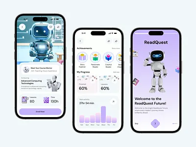 AI Learning App | Learning Platform UI Design ai ai education ai learning ai learning app app app design design e learning edtechdesign education education app ios learning mobile mobile app online course online education smart education study ui design
