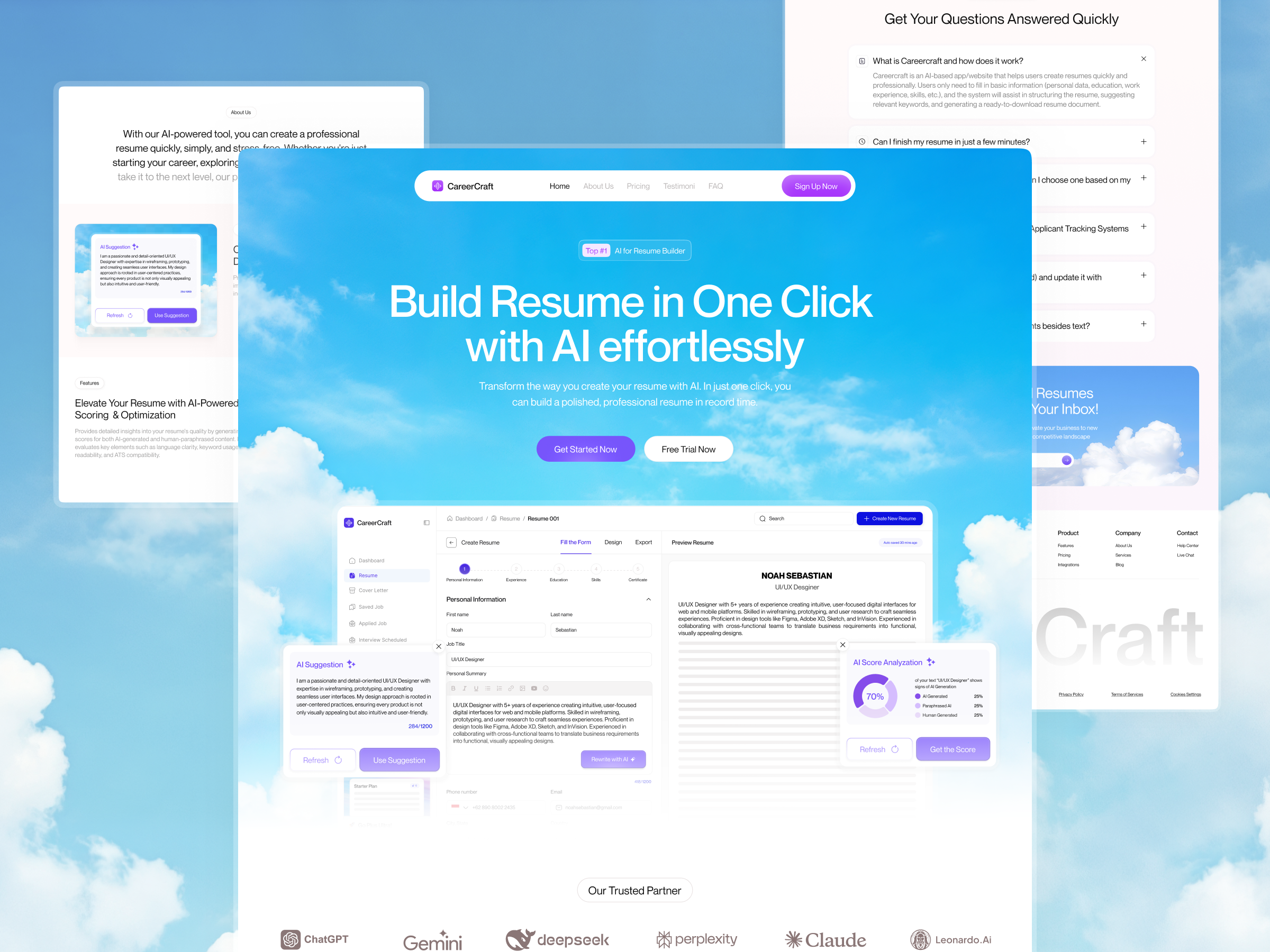 Example of Landing Page Web Design ( 1 Page )