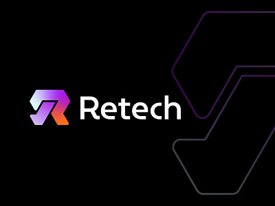 Retech abstract blockchain branding crypto data design ecommerce finance financial icon logo logo design logo designer logotype modern software symbol tech technology