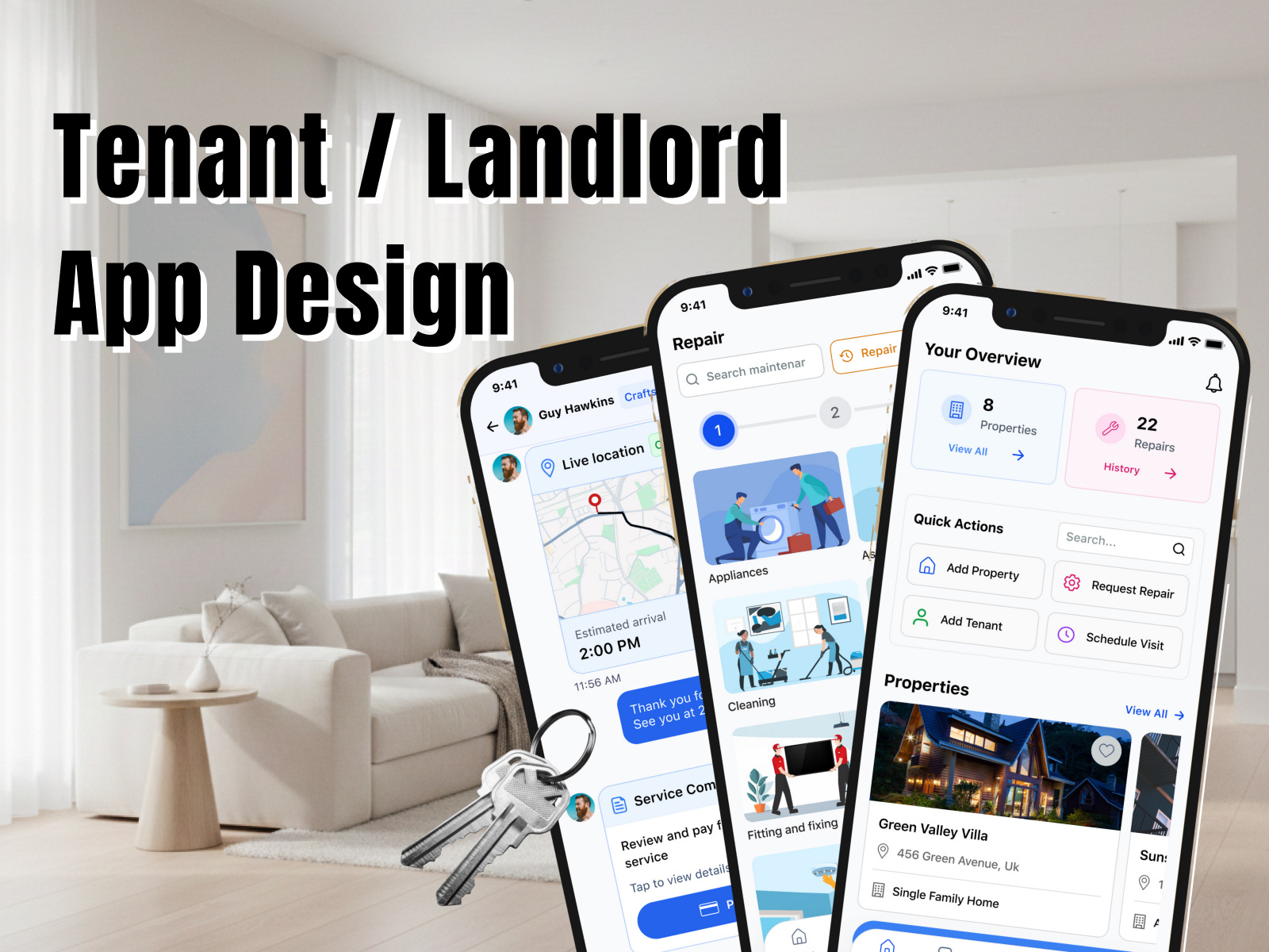 Example of Tenant / Landlord Platform App Design
