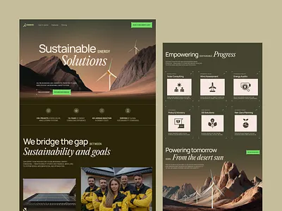 Renewable Energy Website Design design energy website ui environmental design green energy landing page design renewable energy saas solar solar energy solar energy website solar panel ui ui ux web design web ui website design