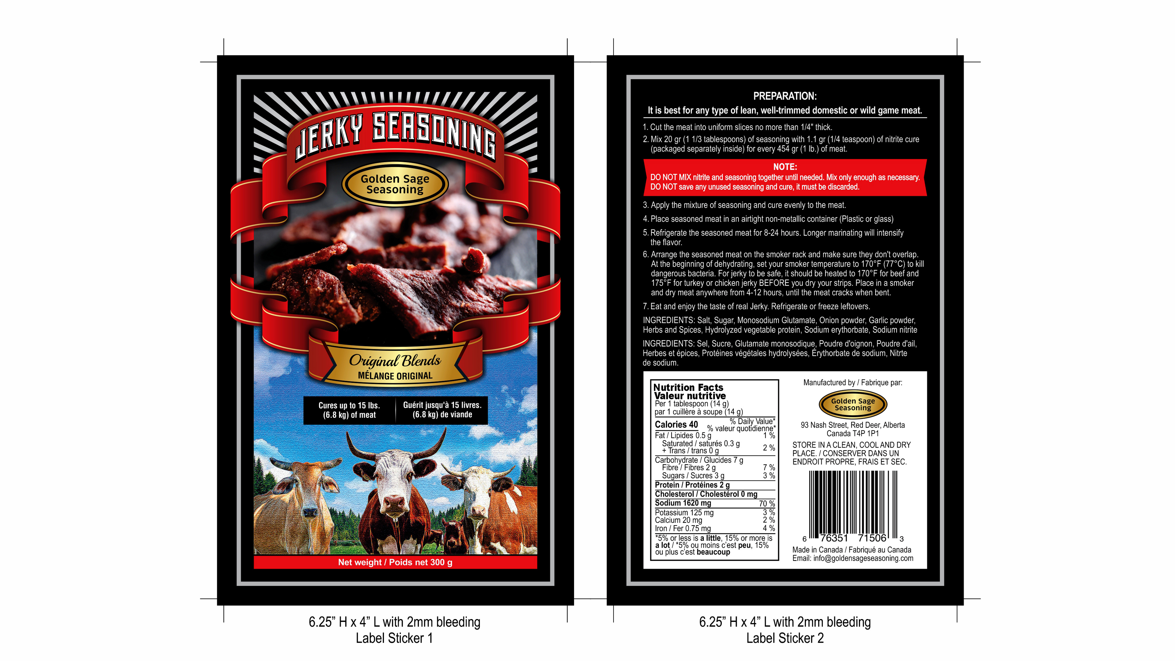 Example of Signature Label Design