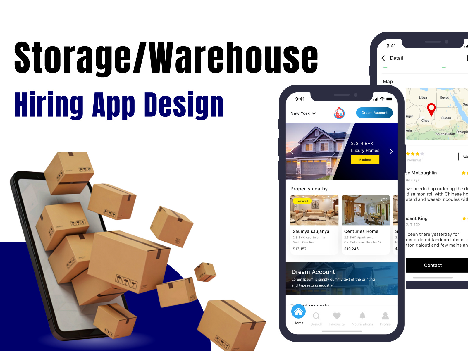 Example of Storage/ Warehouse Hiring App Design