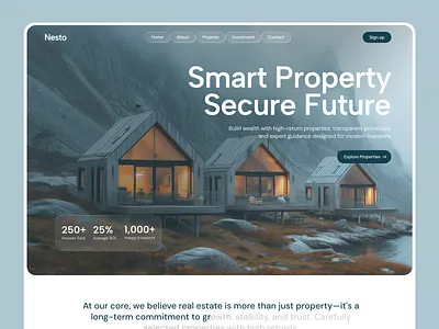 Property Investment Website Design | Modern Real Estate Platform modernwebsite real estate ui uxdesign websiteui webui webux