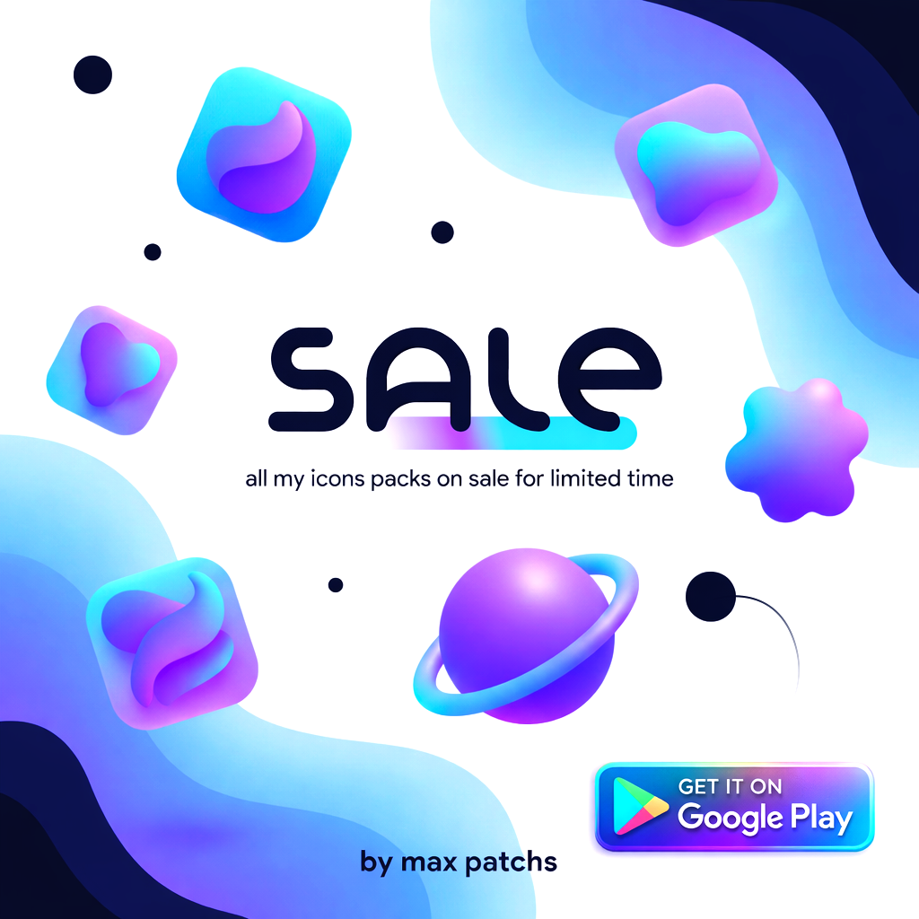 Icons Sale Banner 3d appdesign uidesign minimalicons google graphic design ios logo motion graphics ui