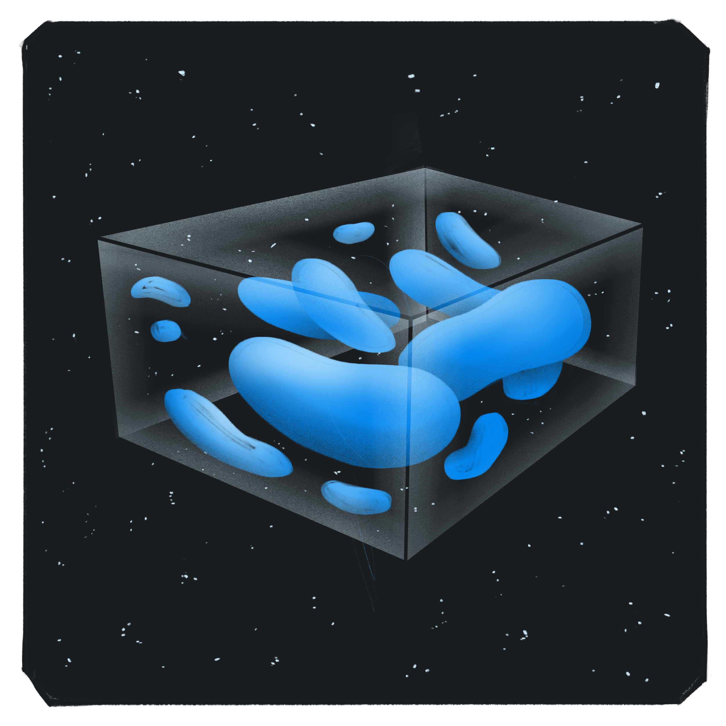 Space illustrations #10 box illustration procreate simple space