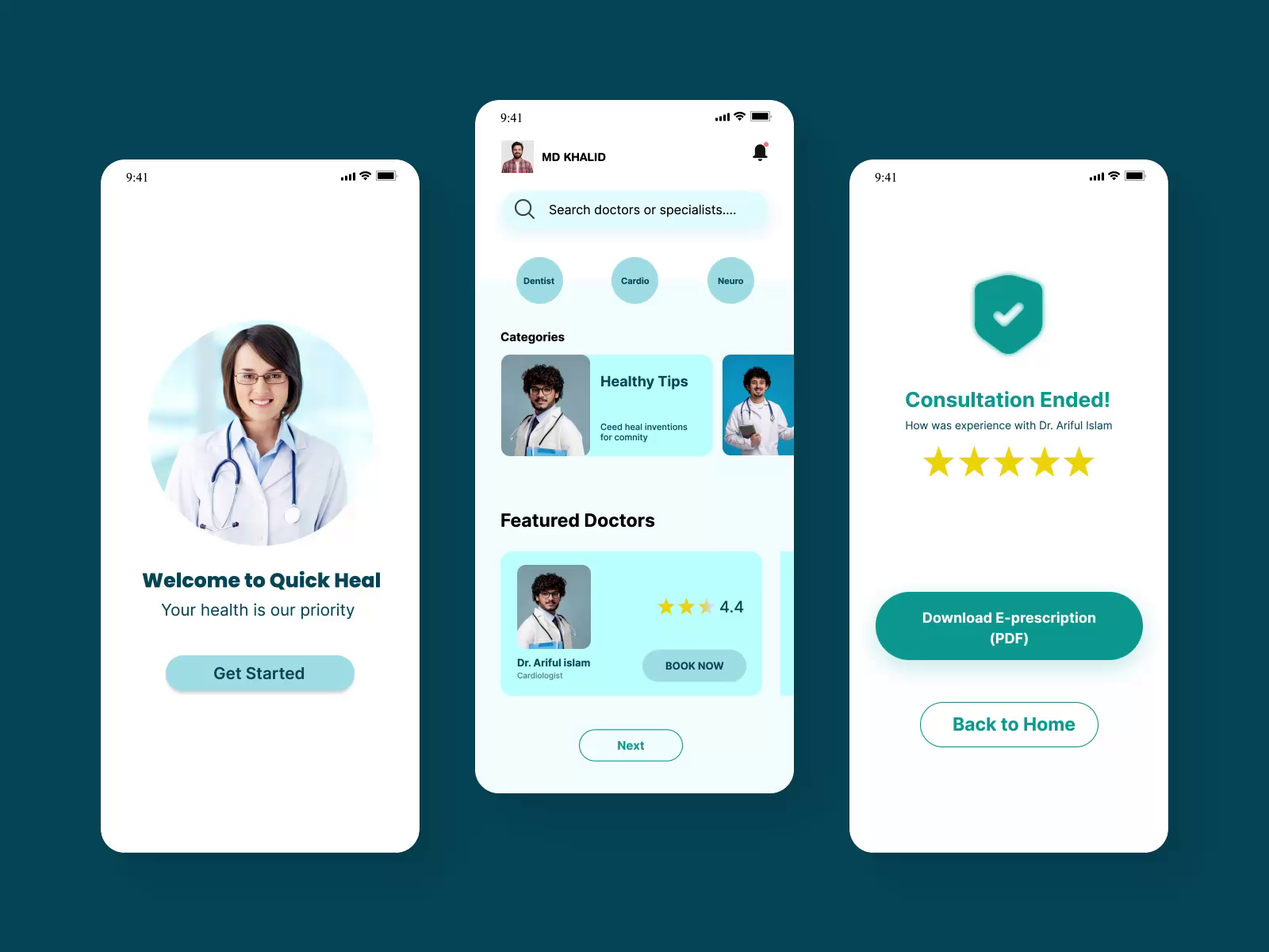 Example of Mobile App | UI/UX Design