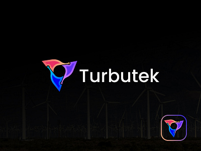 Turbutek Logo abstract app logo best logo designer brand identity branding graphic design green energy letter t logo logo design logo designer modern logo power renewable energy t logo technology triangle turbine wind energy wind turbine