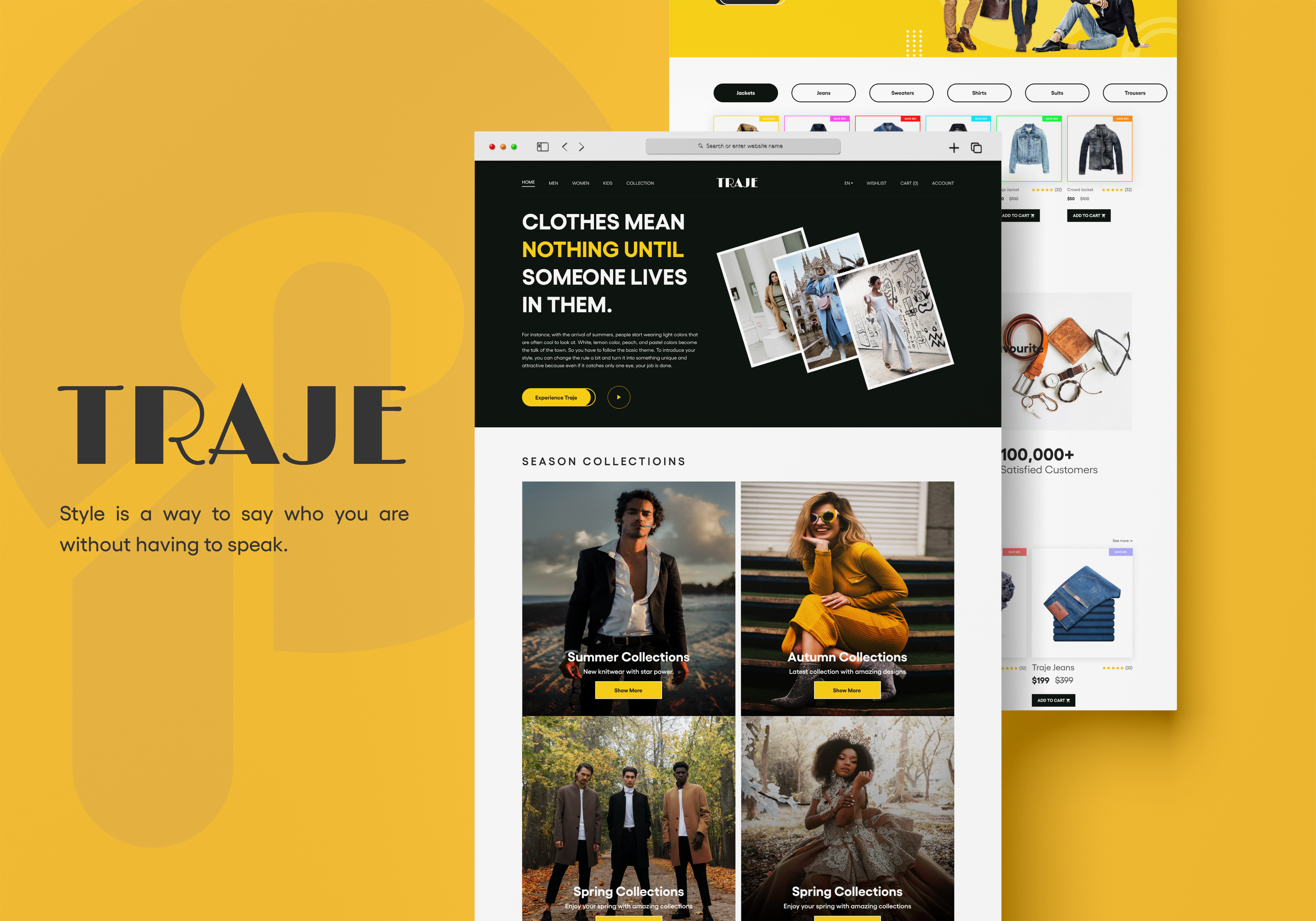 TRAJE FASHION WEB DESIGN clothing e commerce ecommerce fashion ui fashion web design fashion website fashionweb kids fashion landing page men fashion minimal design modern website ui ui design uiux user experience user interface ux design web design women fashion