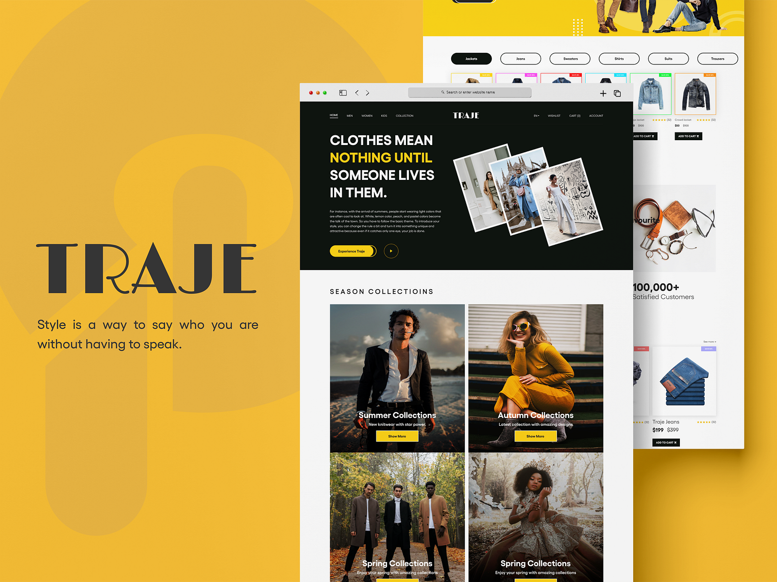 TRAJE FASHION WEB DESIGN by Saydy Raza Tamim on Dribbble