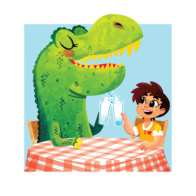 Nat Geo Kids Water is Dino Pee. No really. childrens book illustration dinosaur illustration photoshop texture