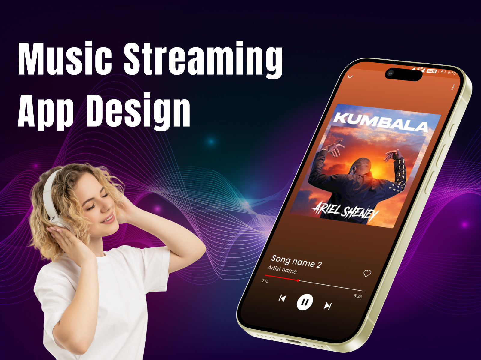 Example of Music Streaming App Design