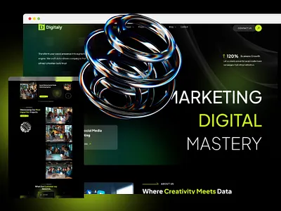 Digital Marketing Agency Website UI Design | Figma agency website branding business website creative design digital marketing figma landing page marketing agency modern ui saas startup ui ui design ux design web design website design