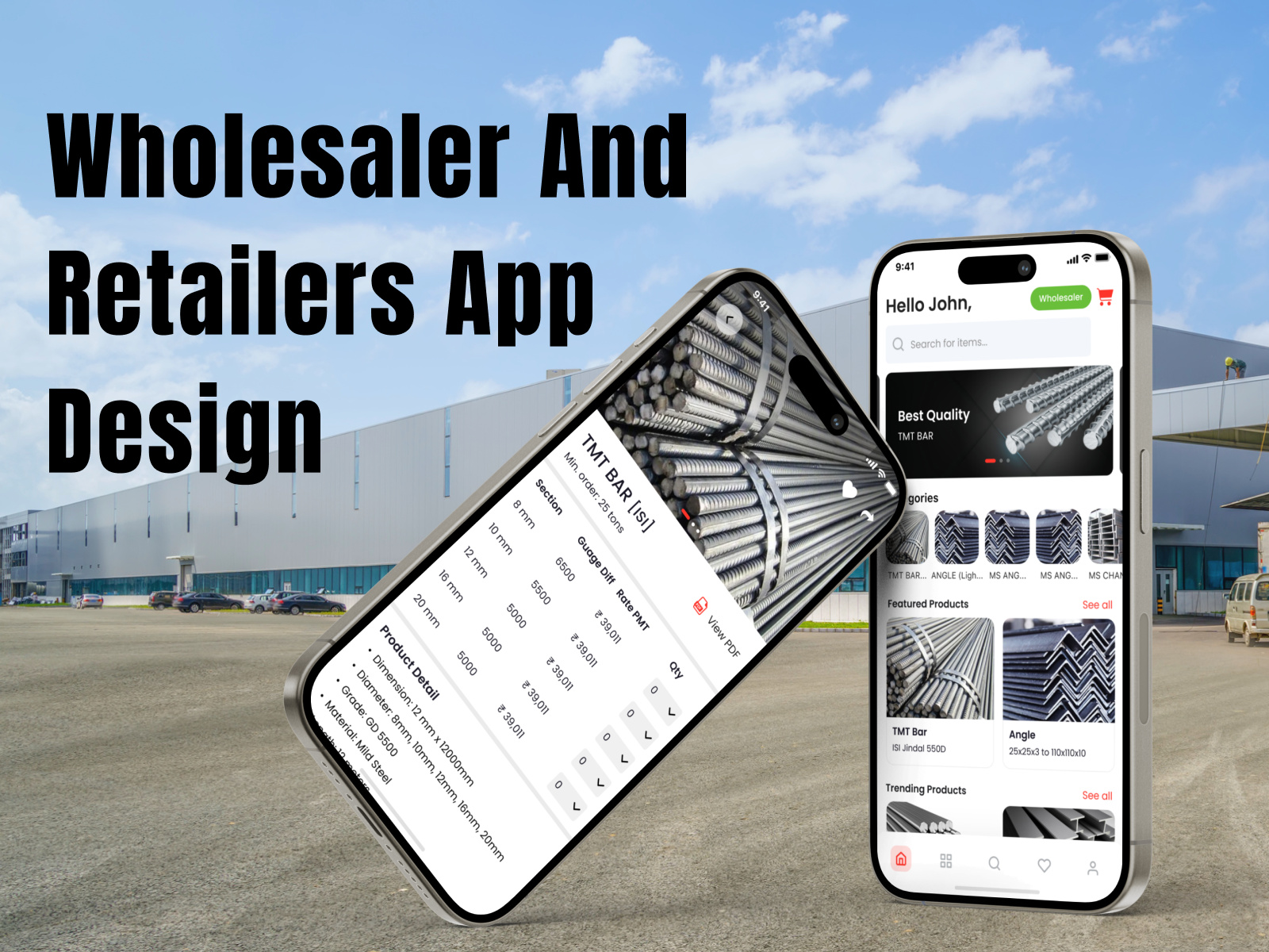 Example of Wholesaler And Retailers App Design