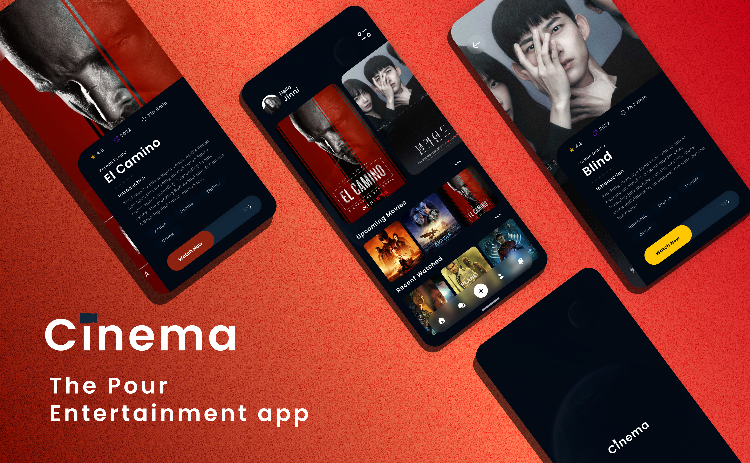 Cinema App UI app app design design film interface mobile movies tickets ui ux