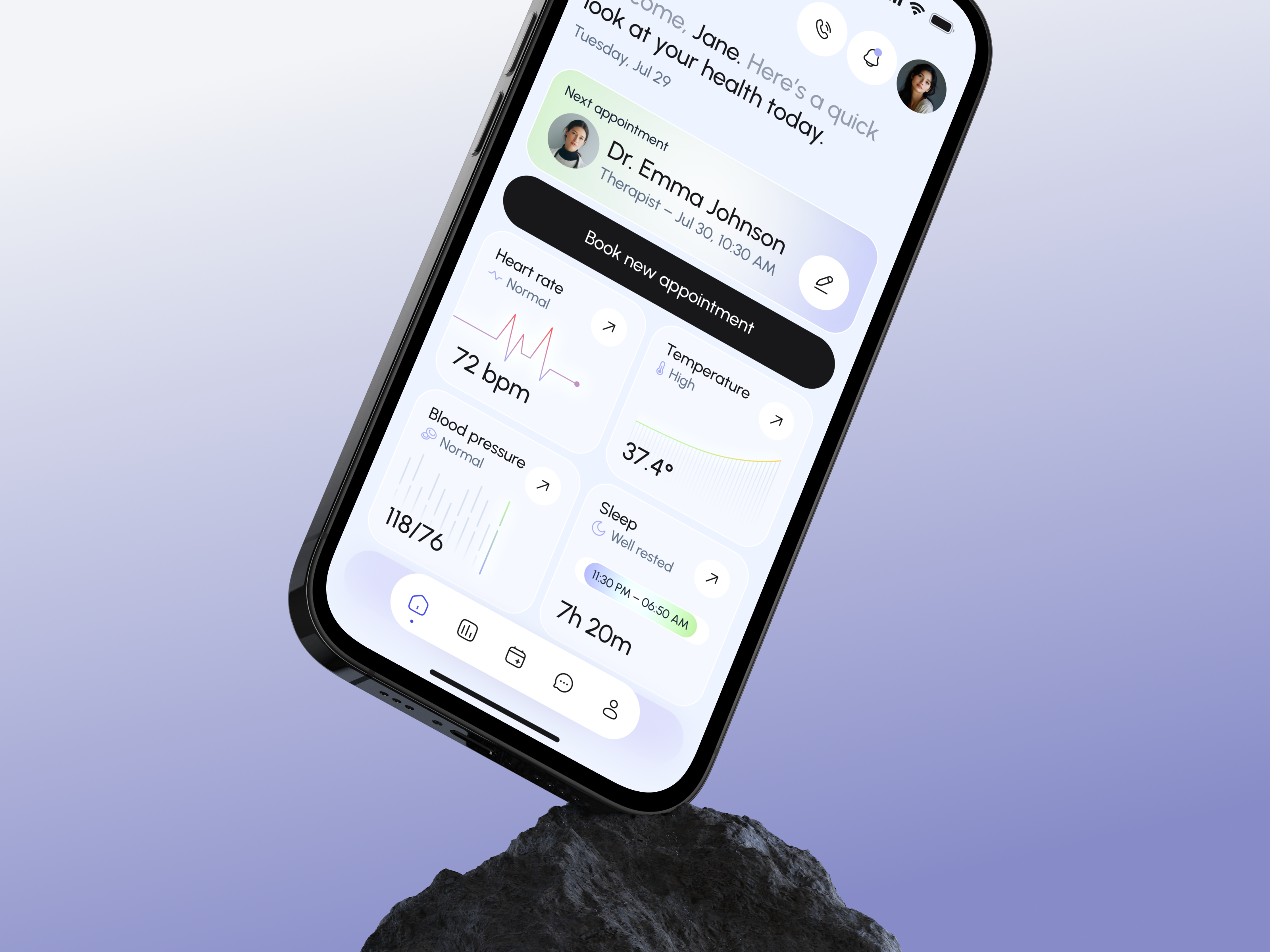 💙 Mobile design for medical app | Hyperactive app design design doctor health healthapp healthcare healthmonitoring heart hyperactive medical mobile mobile design product design schedule ui ui design user experience user interface ux