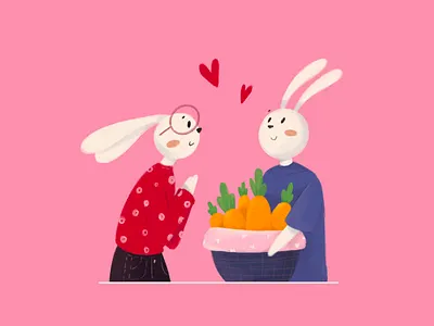 Happy Valentine’s day! animals illustration art artwork character design children book children illustration cute illustration design digital drawing happy valentines day illustration love illustration packaging