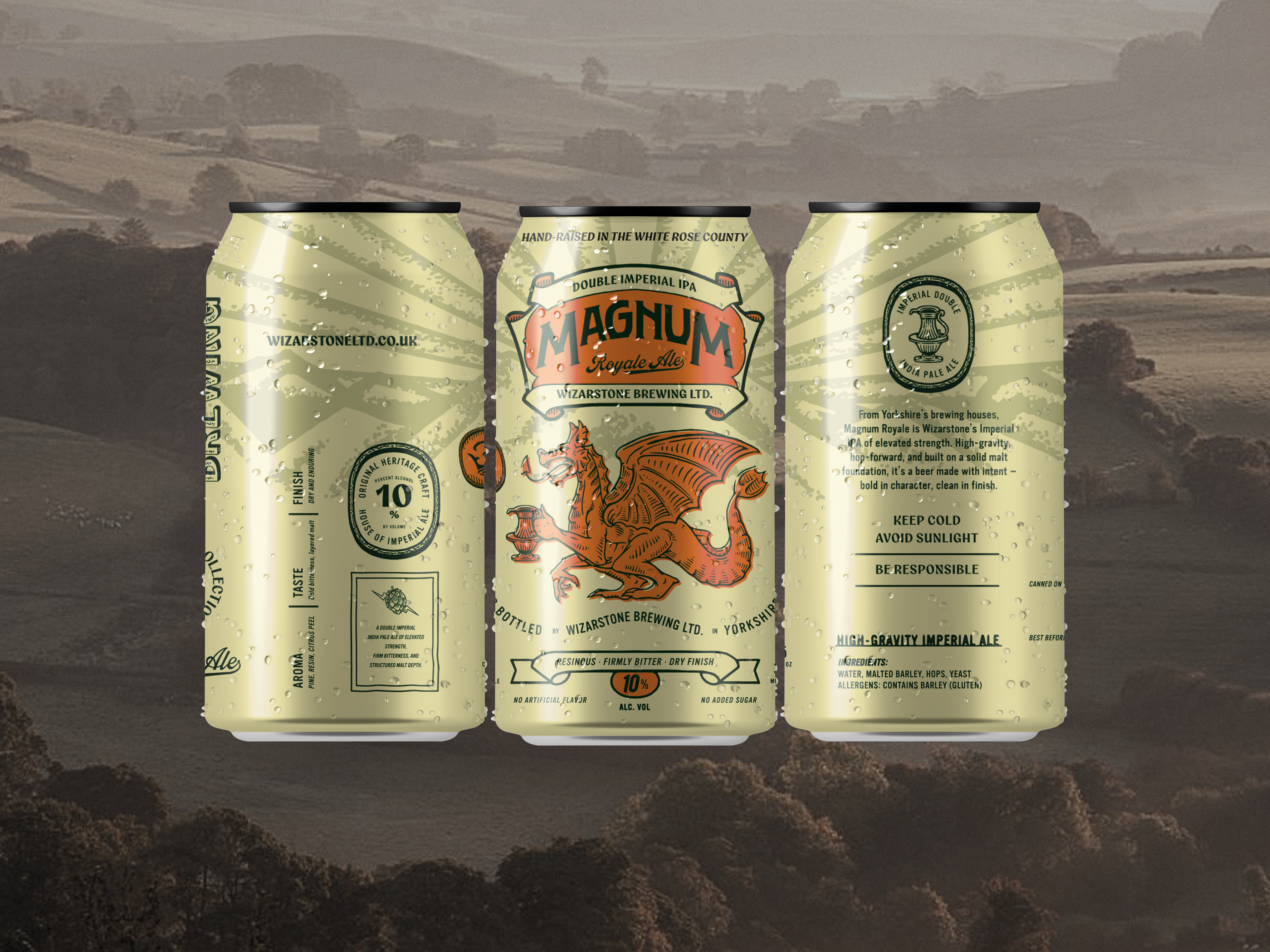 WIZARSTONE Brewing Ltd. beer branding graphic design illustration label design logo motion graphics packaging vintage design vintage label