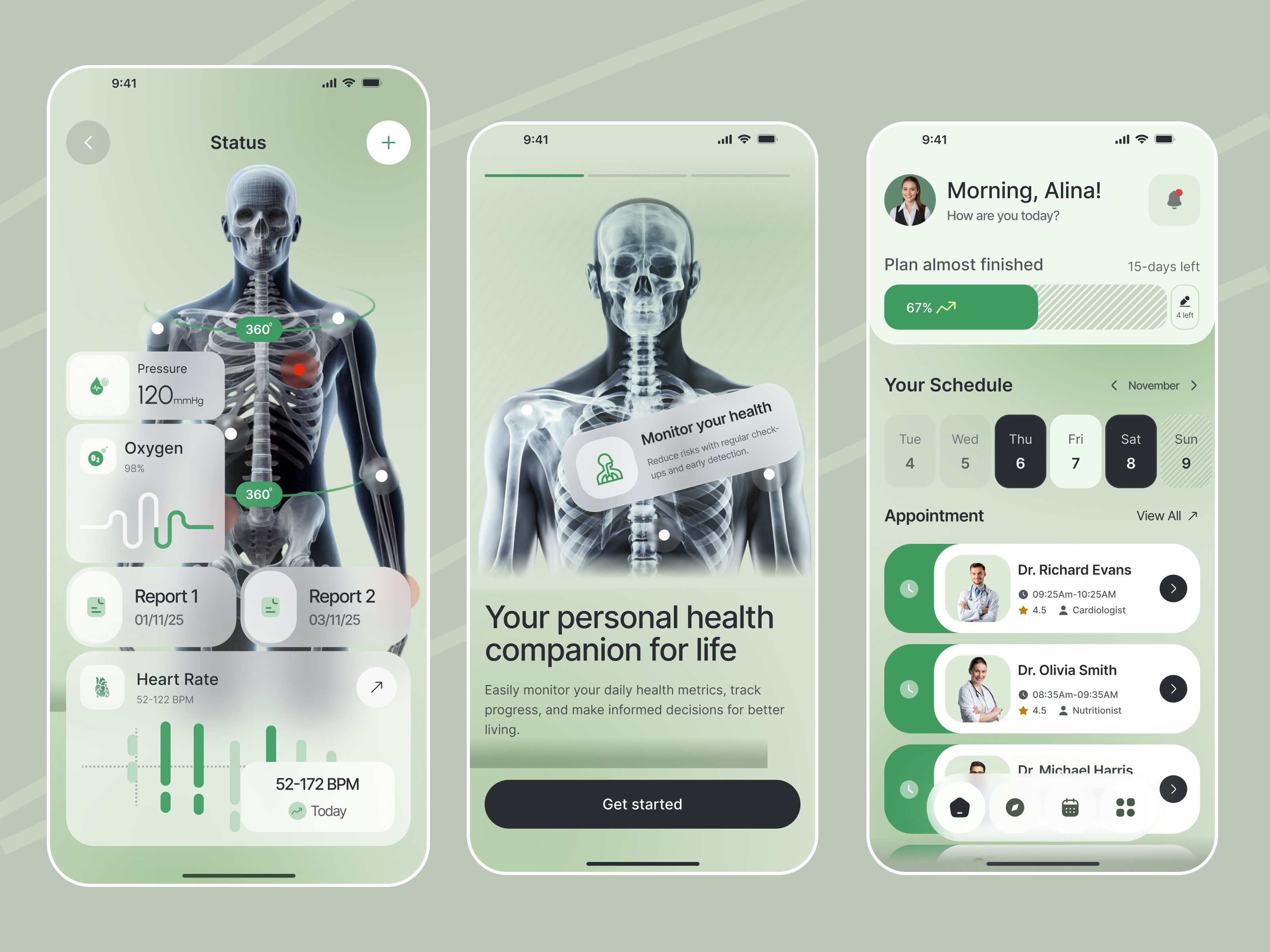 Healthcare Dashboard App app design biotech clinic doctor health health tracking healthcare healthtech hospital medical care medical tracking app medicine mobile app online medicine