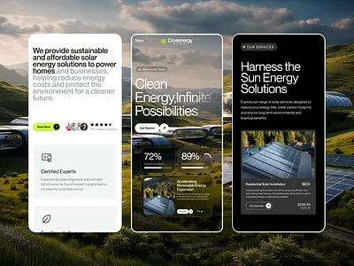 Solar Energy Mobile App UI 3d animation branding design figma graphic design illustration logo motion graphics ui uiux ux web design
