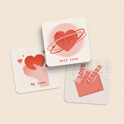 Valentine's day cards card illustration