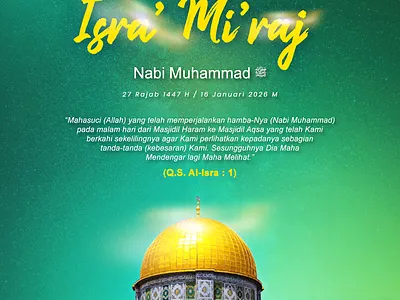 Isra' Mi'raj Flyer branding branding content graphic design social media social media content social media design social media flyer