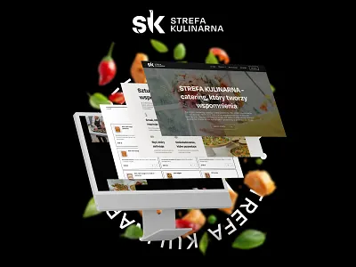 Catering website and logo branding catering cousines dishes food logo meals ui webflow website